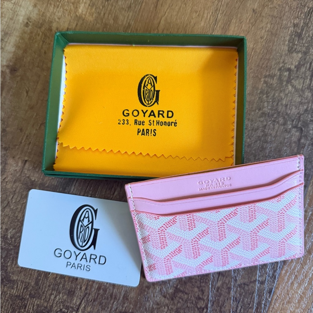 Goyard Light Pink and White Card Holder - Picture 2 of 5